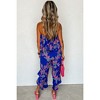 Amaryllis Women's Strapless Ruffle Hem Jumpsuit Smocked Waist Wide Leg Flowy One-Piece Effortless Outfit - 4 of 4