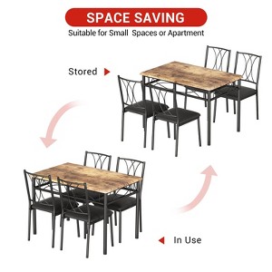 Dining Table Set for 4, Rectangle Kitchen Table with 4 Chairs Set for 4 - 1 of 4