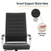 LeisureMod Benmar Modern High Back Leather Office Chair with Adjustable Height, Swivel Base, Ergonomic Design for Home Office, Study, or Workspace - 4 of 4