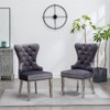 NicBex Set of 4 Dining Chair Upholstered Tufted Button Backrest Kitchen Chairs with Nailhead Trim for Kitchen,Dining Room - 4 of 4