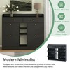 TIRAMISUBEST Modern Tipping Bucket Shoe Cabinet with 4 Flip Drawers, Multifunctional 2-Tier Shoe Storage Organizer w/ Drawers, Freestanding Shoe Rack - 3 of 4