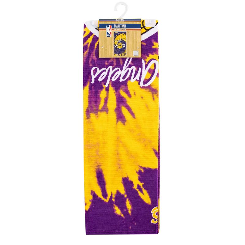 NBA Los Angeles Lakers Pyschedelic Beach Towel, 3 of 7