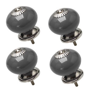 Unique Bargains Ceramic DIY Corrosion-Resistant Dressing Table Cabinet Knob 4 Pcs - 1 of 4
