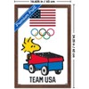 Trends International Team USA x Peanuts – Woodstock Drives the Zamboni Framed Wall Poster Prints - 3 of 4