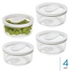 iDesign Round Produce Bin with Drainage Tray and Lid - Set of 4 - Clear - 2 of 4