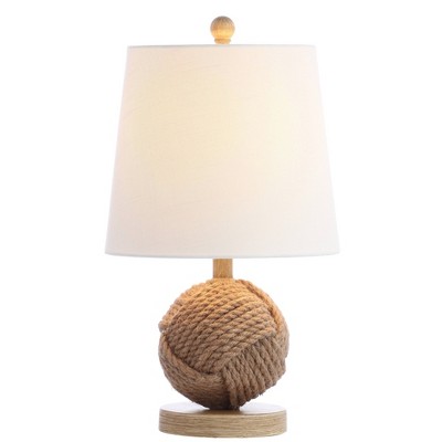 18" Rope Ball Table Lamp (Includes LED Light Bulb) Natural - JONATHAN  Y