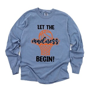 Simply Sage Market Women's Basketball Madness Hoop Long Sleeve Garment Dyed Tee - 1 of 2