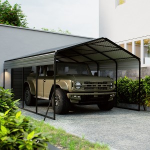10x15 FT Metal Carport, Heavy Duty Carports Canopy with Galvanized Steel Frame & Roof, Outdoor Garage Car Port All-Weather, Outdoor Galvanized Shelter - 1 of 4