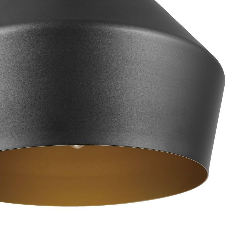 Novogratz X Globe Amara 1-Light Pendant Lighting with Matte Black Shade - Globe Electric, 6 of 9