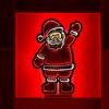 Santa Infinity Light Display 22.5"H Acrylic Waving Santa with Red & White LED Tunnel – Melrose Holiday Decor by Melrose - 4 of 4