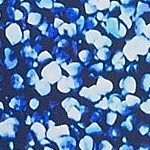 navy/turquoise mosaic dot