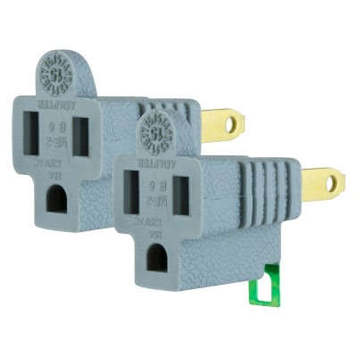 GE 2pk Grounding Adapter Polarized