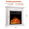 R.W.FLAME 27" Electric Fireplace Mantel Wood Surround Firebox Freestanding Infrared Quartz Heater Adjustable Led Flame, Remote Control - 3 of 4