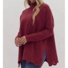 Women's High Neck Eyelet Sweater - entro - 2 of 4