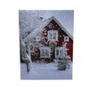 Northlight LED Fiber Optic Lighted Red Snowy Barn House Christmas Wall Art 15.75" x 12" - 2 of 4