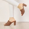 Allegra K Women's Slip-on Block Heel Slide Sandals - 2 of 4