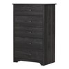 South Shore Fusion 5 Drawer Chest Gray Oak - 3 of 4