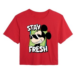 Women's - Disney - Stay Fresh Cropped Graphic T-Shirt - 1 of 4