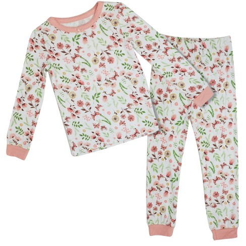 Milkberry Soft Bamboo Pajamas Toddler Pajama Set Girls in Pink Floral  Butterflies - Size 2T – Cutie Pie Baby Direct