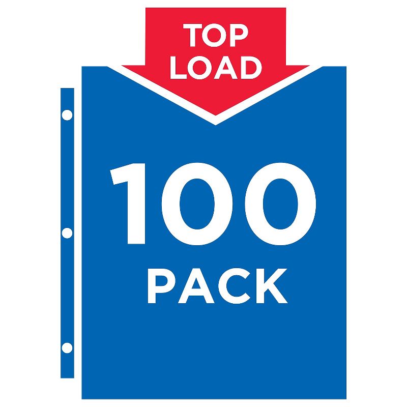 Avery Top-Load Poly Sheet Protectors Heavy Gauge Letter Nonglare 100/Box 74102, 4 of 8