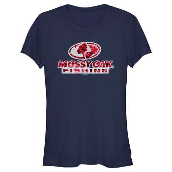 Junior's Mossy Oak Patriotic Valley Logo T-Shirt - Navy Blue - Large