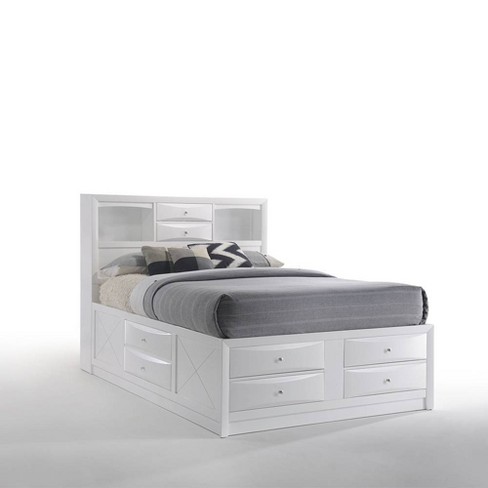 Acme Furniture 86" Full Ireland Bed White - image 1 of 4