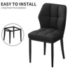 Bekrvio Mid Century Modern Dining Chairs, Upholstered Leather Armless Chairs with Checkered Pattern Back, for Kitchen & Dining Room - 4 of 4