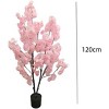 4ft Artificial Cherry Blossom Trees, 6FT Realistic Potted Silk Faux Cherry Blossom Tree, Light Pink Tree with Base, for Home Office Wedding Decor - 2 of 4