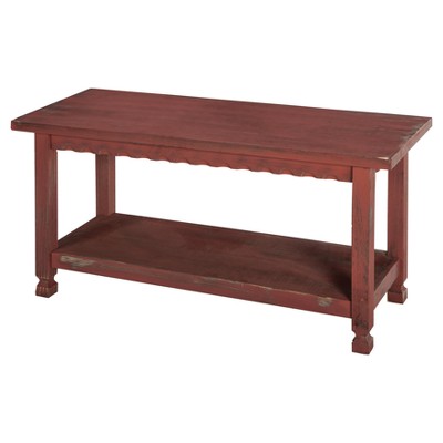 Alaterre Furniture 36&#34; Bench Hardwood White: Rectangle, Storage, Spot Clean, for Entryway or Bedroom