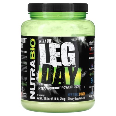 NutraBio Intra Fuel, Leg Day, New York Punch, 2.11 lb (958 g)
