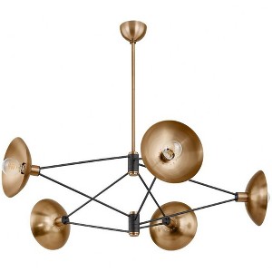 Troy Lighting Axel 5 - Light Chandelier in  Patina Brass/Soft Black - 1 of 1
