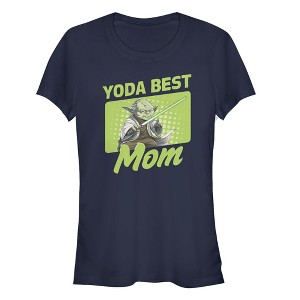 Juniors Womens Star Wars Mother's Day Yoda Best Mom T-Shirt - 1 of 3