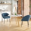 SEVOBAL 2 Set Dining Chairs Kitchen Room Upholstered Kitchen Chair Accent Chairs Home Dining Room Living Room Sturdy Easy Assemble, Blue, 23"*24"*24" - 2 of 4