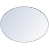 Elegant Lighting Metal frame oval mirror 40 inch in silver - 4 of 4