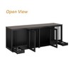 FUFU&GAGA 86.6" Dog Crate Furniture Wooden Dog Kennel with Room Divider and 2 Drawers - 3 of 4