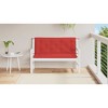 vidaXL Indoor/Outdoor Bench Cushions 2 pcs, Non-slip, Water-Repellent, Red 47.2"x19.7"x2.8" - 3 of 4