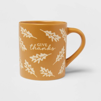 16oz Stoneware Give Thanks Mug - Threshold™