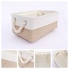 Unique Bargains Fabric Collapsible Storage Organizer Basket with Handles - 2 of 4