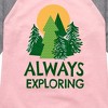 Girls' - Instant Message - Always Exploring Shirt Tail Raglan Graphic T-shirt - 2 of 4