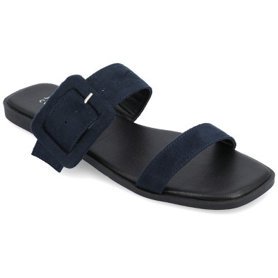 Journee Collection Womens Kerris Multi Strap Slip On Sandals
