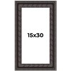 PosterPalooza | Panoramic 3.5" Wide Ornate Black Frame - UV Acrylic, Foam Board Backing, Hanging Hardware - 2 of 4