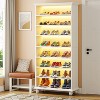 Tribesigns 9-Tier 30 Pairs Shoes Storage Cabinet with LED and Solid Wood Legs - 4 of 4