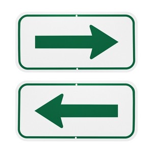 Unique Bargains Aluminum Reflective Outdoor Lawn Arrow Sign 1 Pc - 1 of 4