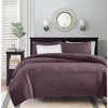 Elegant Reversible Quilt Set, Classic Stitch Pattern Rich Depth and Texture Bedding Set, All Season Home Textile fits Lux Bedroom Decor - 2 of 4