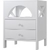LED Night Stand with Charging Station and USB Ports,Modern End Side Tables with 2 Drawers,Bedside Tables for Bedroom, Office - 4 of 4