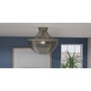 Hallie 2-Light Distressed Grey Wood Semi-Flush Mount Light - 3 of 4