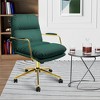 SAINTCY PU Leather Office Chair - Swivel Desk Chair with Adjustable Height, Armrests & Wheels - Rolling Computer Chair for Home, Living Room - 2 of 4
