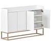 DOMETOUR Modern Sideboard Buffet Cabinet with Large Storage Space Pantry Cabinet for Dining Room - 3 of 4