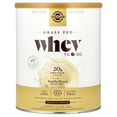 Solgar Grass Fed Whey To Go®, Protein Powder, Vanilla, 2 lb (936 g)