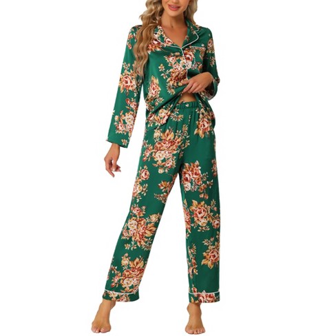 Green Base Multi Floral Loungewear Collection Lounge wear Design